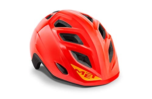 Mountain Bike Helmet : MET Elfo Childrens Cycle Helmet MTB Road One Size 46 / 53 cm - Red Glossy