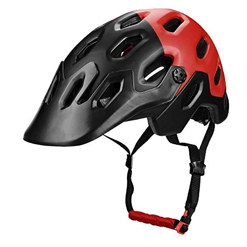 Mountain Bike Helmet : MIMORE Helmet Integrally-Molded Mountain Bike Helmet Cycling Helmet MTB Road Bike Safe Cap Men Women 56-62 cm Black-Red 5