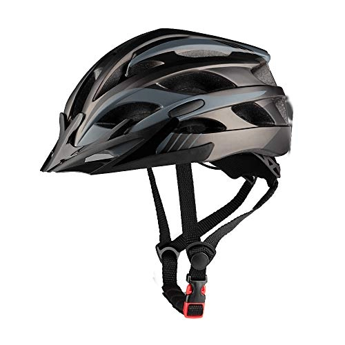 Mountain Bike Helmet : MOKFIRE Adult Bike Helmet with Rechargeable USB Light, Lightweight Road Cycle helmet for Adult Men Women Size 22.44-24.41 Inches