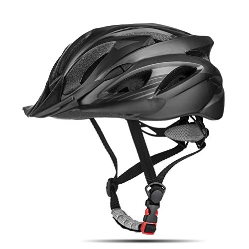 Mountain Bike Helmet : MOKFIRE Bike Helmet CPSC Certified with Detachable Visor, Mountain & Road Bicycle Helmets Adjustable for Adult Men and Women 21.26-24.41 Inches
