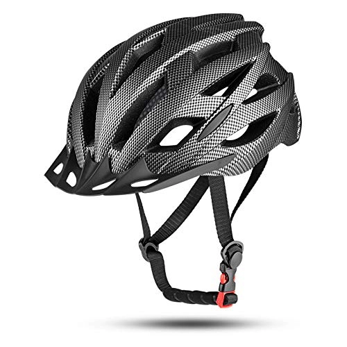 Mountain Bike Helmet : MOKFIRE Kids Bike Helmet for Boys Girls with Detachable Visor& Rear Light, CPSC Certified Bicycle Helmet for Mountain Road Cycling, Adjustable Size Youth Cycle Helmets (21.25-22.44inch)-Black Carbon