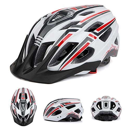 Mountain Bike Helmet : MONLEYTA Men Women Unisex LED Light MTB Bike Helmet MTB Bicycle Cycling Safety Cap Hat Rainbow