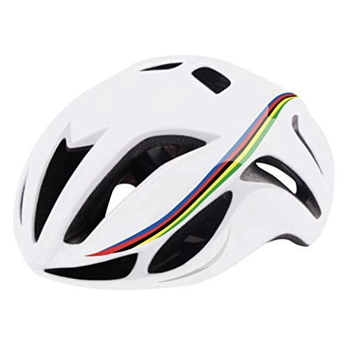 Mountain Bike Helmet : MONLEYTA Unisex Men Women EPS Ultralight MTB Bike Helmet Road Mountain Riding Safety Cap White color white strips