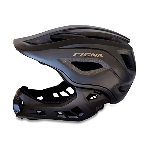 Mountain Bike Helmet : Mountain Bike Full face Helmet: CE certified BMX Bike & Mountain Bike Bike Helmet for Boys, Girls & Toddlers age 3-12 | Safe, Ultralight, Durable & Adjustable Size 53-58 | 2 In 1 Bike Helmet For Kids