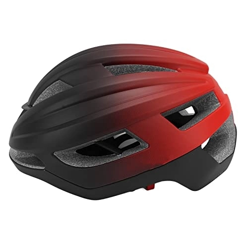 Mountain Bike Helmet : Mountain Bike Helmet, Breathable Road Bike Helmet with 3D Keel Ventilation Impact Resistance for Riding (Gradient Black Red)
