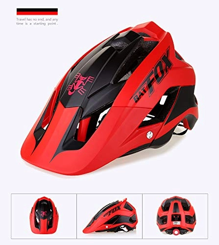 Mountain Bike Helmet : Mountain Bike Helmet Unisex Helmet, One-Piece Adjustable Sport Riding Adult Helmet, Red