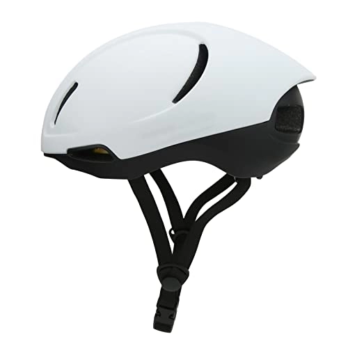Mountain Bike Helmet : Mountain Cycling Helmet, Comfortable Bike Helmet Anti Shock EPS Foam Breathable for Road Riding (Matte White)