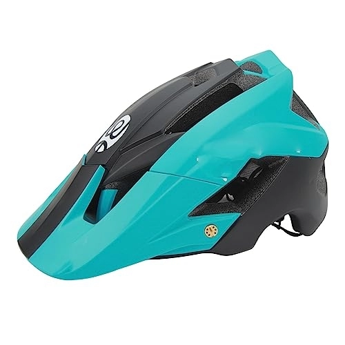 Mountain Bike Helmet : Mountain Cycling Helmet, Sun Protection Bike Helmet EPS Liner Adjustable Detachable Brim for Men (Black and Blue)