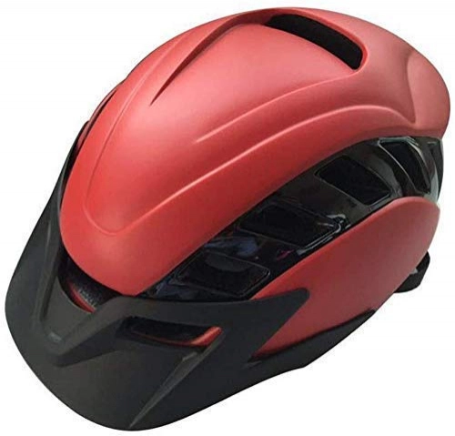 Mountain Bike Helmet : Mountain Helmet Bicycle Riding Helmet Road Bike Equipment Integrated Molding Men And Women Effective xtrxtrdsf (Color : Red)
