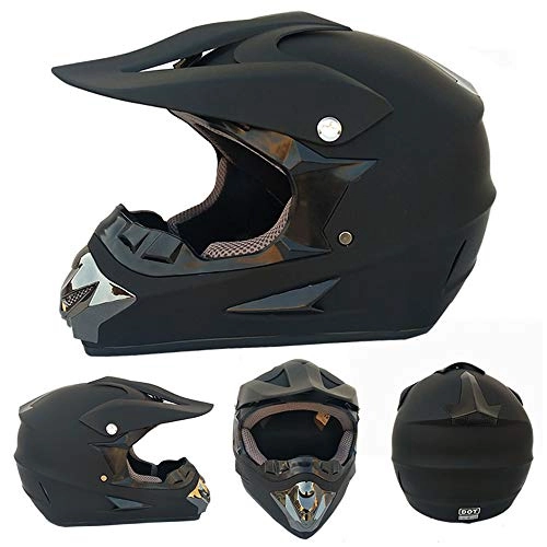 Mountain Bike Helmet : MTTK Full face downhill helmet with goggles mask gloves net pocket mountain bike motorbike off-road racing helmet for men and women, E, XL