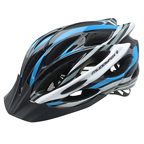 Mountain Bike Helmet : Muddyfox Lithium Helmet Aerodynamic Mountain Bikers Lightweight Accessories Black / Blu / Whit L