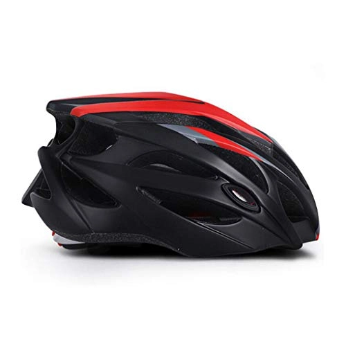 Mountain Bike Helmet : MXZ Bicycle Helmet, Road Mountain Bike Helmet Adjustable Lightweight One Body Forming Adult Helmet - Magnetic Attraction Goggles (color : RED, Size : M)