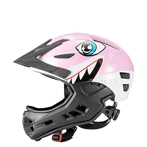 Mountain Bike Helmet : MYSdd Motorcycle child helmet ultralight kid bicycle helmet outdoor sports riding skating protective cap removable sun visor adjustable convenient chin buckle - LKTK02P