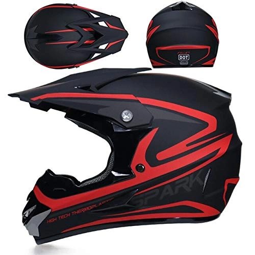 Mountain Bike Helmet : MYSdd New adult off-road motorcycle helmet downhill mountain bike DH hood helmet helmet brim removable - 2d X M