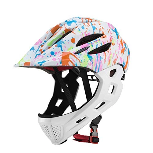 Mountain Bike Helmet : N \ A Mountain Mtb Road Bicycle Helmet Detachable Protection Children Full Face Bike Cycling Helmet, Led Warning Light
