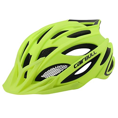 Mountain Bike Helmet : NA Specialized Safety Sport Helmet with Backlight High Visibility Rain Cover Helmet Adjustable Headwear for MTB Dustproof-One Size Fits (Green, Large)