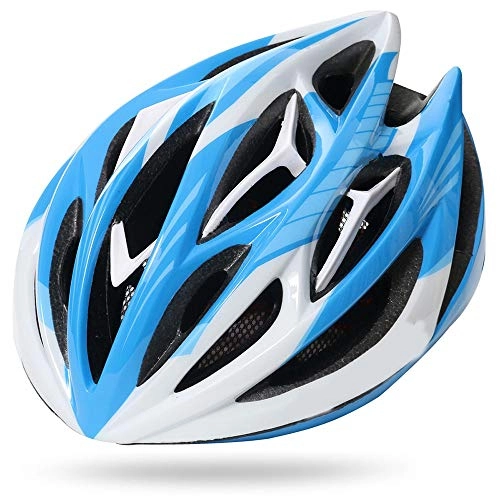 Mountain Bike Helmet : No-branded Motorcycle Accessories Adult Men and Women Mountain Bike Helmet Integrated Helmet Riding Helmets Cycling Equipment LKYHYQ (Color : E blue)