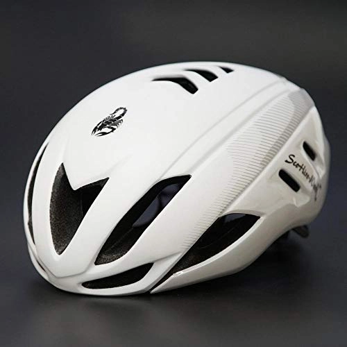 Mountain Bike Helmet : NTMD Cycling helmet helmets for adults bicycle womens bike helmet bicycle helmet men road bike Mountain Bike Helmet Visor lens Bicycle Helmet Cycling helmet Bike (Color : Matt white, Size : M)