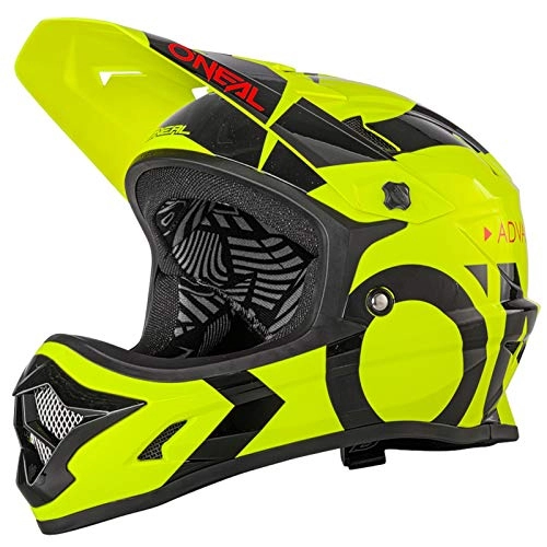 Mountain Bike Helmet : O'Neal Backlip RL2 Slick Fahrrad Helm Downhill MTB Mountain Bike FR DH Fullface, 0500-L, Farbe Neon Gelb, Gre XS