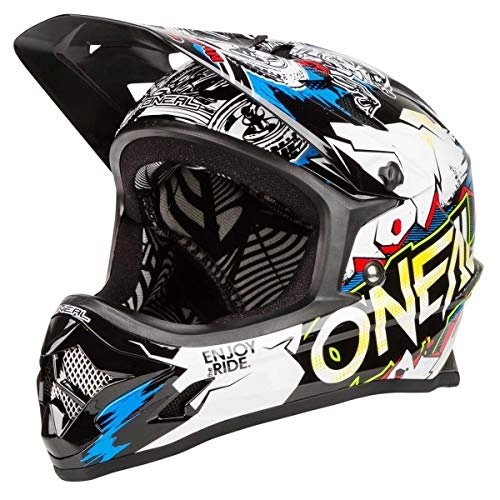 Mountain Bike Helmet : O'Neal Backlip RL2 Villain Fahrrad Helm Downhill MTB Mountain Bike FR DH Fullface, 0500-V0, Farbe Wei, Gre XL
