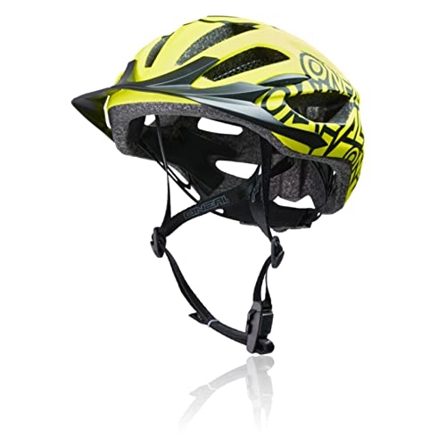 Mountain Bike Helmet : O'NEAL | Mountain Bike Helmet | Enduro All-Mountain | Efficient Ventilation System, Size Adjustment System, EN1078 approved | Helmet Q RL V.22 | Adult | Neon Yellow | XS / S / M