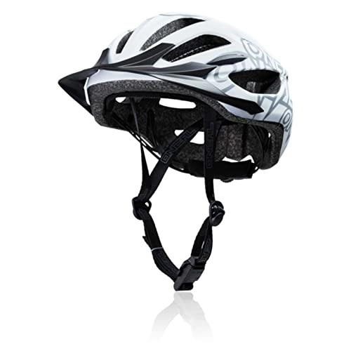 Mountain Bike Helmet : O'NEAL | Mountain Bike Helmet | Enduro All-Mountain | Efficient Ventilation System, Size Adjustment System, EN1078 Approved | Helmet Q RL V.22 | Adult (White, Large)