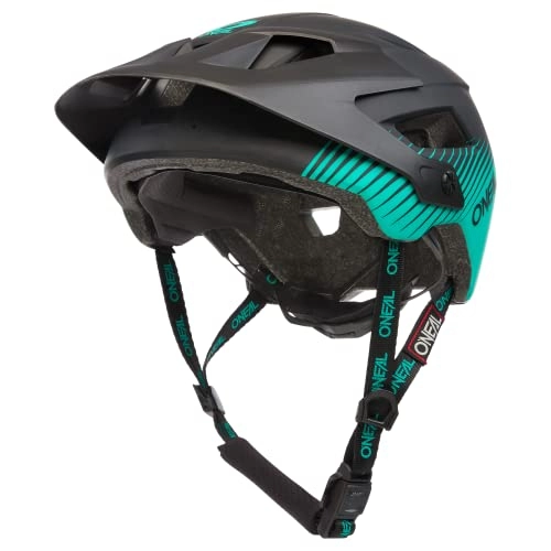 Mountain Bike Helmet : O'NEAL | Mountain Bike Helmet | Enduro All-Mountain | Ventilation Openings for Cooling, Washable Cushion, Safety Standard EN1078 | Helmet Defender Grill V.22 | Adult | Black Green | Size L-XL