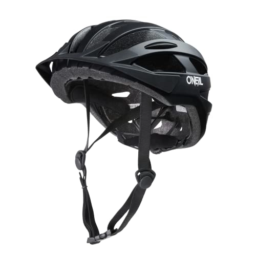 Mountain Bike Helmet : O'NEAL Mountain bike helmet, urban and trail riding, lightweight: only 310 g, large fans for ventilation, safety standard EN1078, helmet outcast plain V.22, adults, black, L / XL