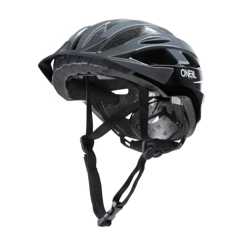 Mountain Bike Helmet : O'NEAL Mountain bike helmet, urban trail riding, lightweight: only 310 g, large fans for ventilation, safety standard EN1078, helmet outcast split V.22, adults, black grey, L / XL