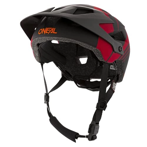 Mountain Bike Helmet : O'Neal | Mountainbike-Helmet | Enduro Trail Downhill MTB | Polycarbonate construction, sweat absorbing lining, safety standard EN1078 | Helmet Defender Nova | Adult | Red Orange | Size XS S M