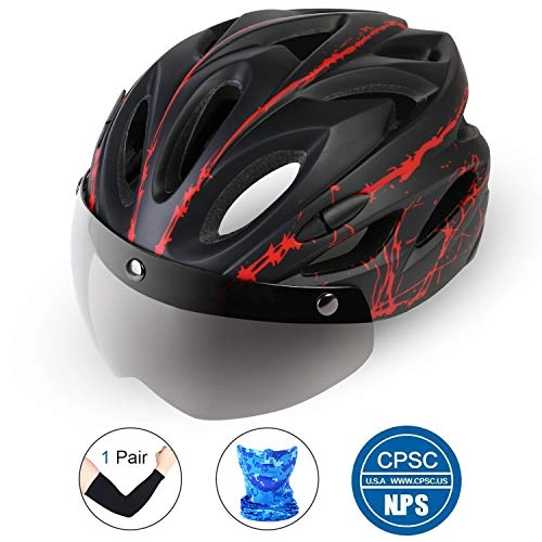 Mountain Bike Helmet : Odoland Bike Helmet - Cycling Helmet Lightweight, Adjustable & Breathable Bicycling Helmet - CPSC Certification Mountain Bicycle Helmet Skate Road Cycling Helmet for Adults Youth and Children