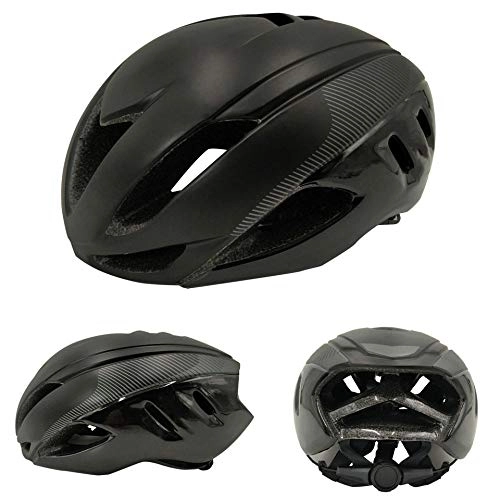 Mountain Bike Helmet : PIANYIHUO Bicycle HelmetCycling Helmet Men Women Ultralight Integrally-molded Road Mountain Bike Bicycle Helmet 55-61cm, Black, (55, 61cm)