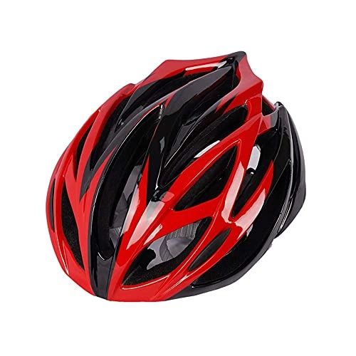 Mountain Bike Helmet : Pkfinrd Cycle Helmet, Mountain Bicycle Helmet Adjustable Comfortable Safety Helmet for Outdoor Sport Riding Bike (Fits Head Sizes 54-62Cm) (Color : Red)