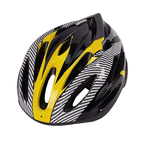 Mountain Bike Helmet : Pkfinrd Cycle Helmet, Mountain Bicycle Helmet Adjustable Comfortable Safety Helmet for Outdoor Sport Riding Bike (Fits Head Sizes 54-62Cm) (Color : Yellow)