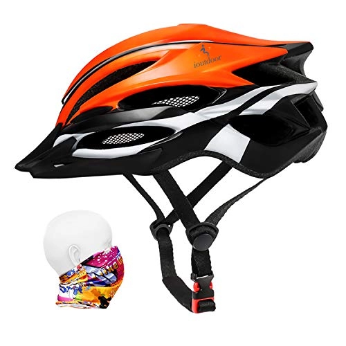 Mountain Bike Helmet : Premium Adult Bike Helmet Gradient Color with Visor, Headwear, Insect Net, Cycling Bicycle Helmet Lightweight Youth Mens Womens Ladies for Roller Scooter Hoverboard BMX Skateboard Riding (Orange)