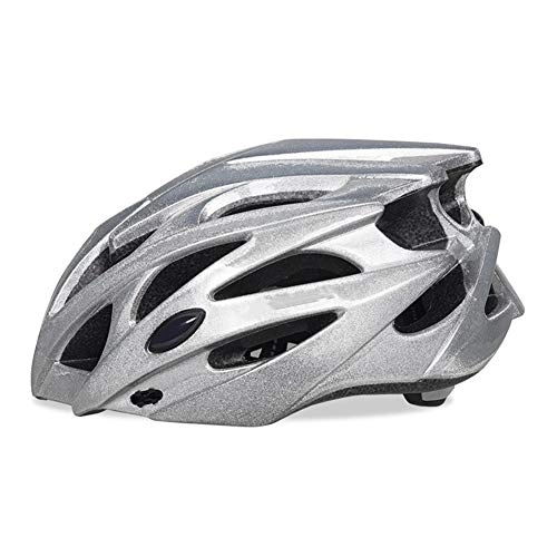 Mountain Bike Helmet : QIEP Large Ultra-light Bicycle Helmet, Detachable Sun Visor Adult Men And Women / Teenagers Reflective Road And Mountain Bike Helmet-Silver-XL