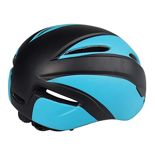Mountain Bike Helmet : QPLNTCQ Cycle Bike Helmet Bike Helmet for Men Women Cycling Helmet with Sun Visor Integrally Molded Outdoor Safety Protection Head Helmets (Color : Blue, Size : Free)