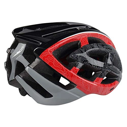 Mountain Bike Helmet : QPLNTCQ Cycle Bike Helmet Bike Helmet with Insect Net for Road Mountain BMX Men Women Adjustable Strap Breathable Bicycle Helmet (Color : Red, Size : Free)