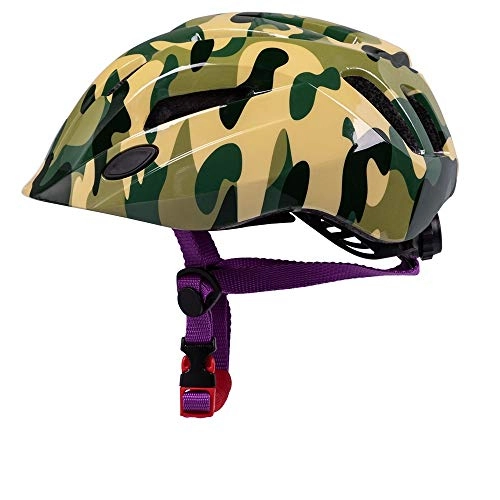 Mountain Bike Helmet : QPLNTCQ Cycle Bike Helmet Kids Safety Helmet Ultralight Protection Helmet Skiing Cycling Skating Sports Helmet for Children with Tail Light (Color : Multi-colored, Size : Free)