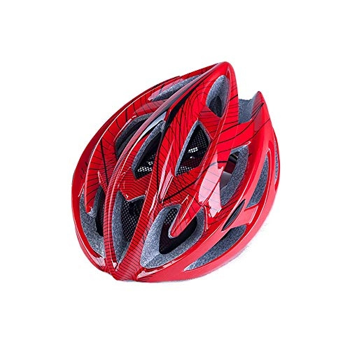 Mountain Bike Helmet : QPLNTCQ Cycle Bike Helmet Sports Outdoor Mountain Bike Helmet for Men Women Protection Head Lightweight Adjustable Road Cycling Helmet (Color : Red, Size : Free)