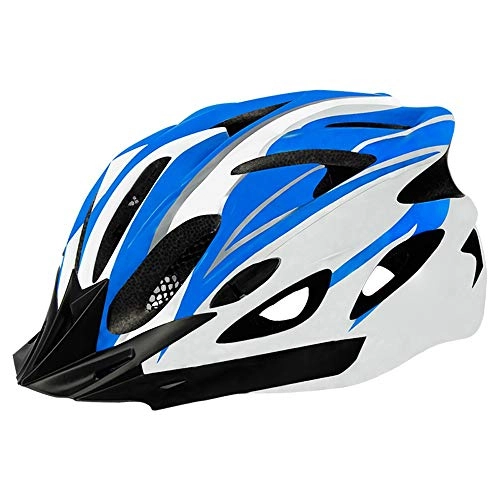Mountain Bike Helmet : QPLNTCQ Motorcycle Helmet Adjustable Bicycle Helmet Lightweight Helme Comfortable Outdoor Sports Mountain Road Bike Helmets Protector (Color : 01Blue, Size : Free)
