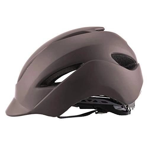 Mountain Bike Helmet : QPLNTCQ Motorcycle Helmet Bike Helmet for Men Women Adjustable Helmet Outdoor Sports Mountain Road Bike Cycling Helmets Lightweight (Color : Brown, Size : Free)