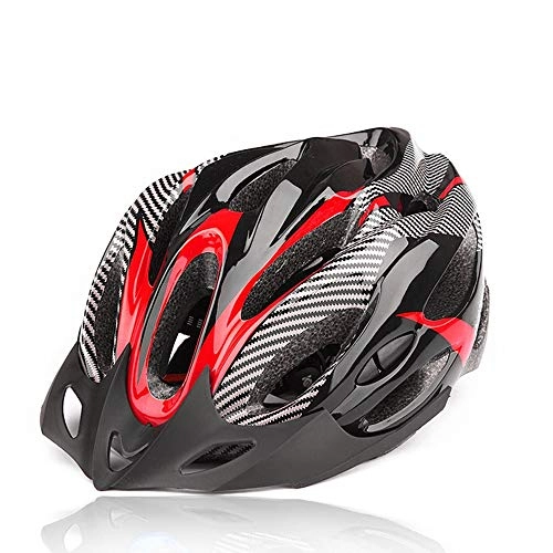 Mountain Bike Helmet : QPLNTCQ Motorcycle Helmet Cycling Bicycle Helmet for Adult Men Women Sports Safety Protective Helmet Adjustable Helmet 21 Vents (Color : Red, Size : Free)