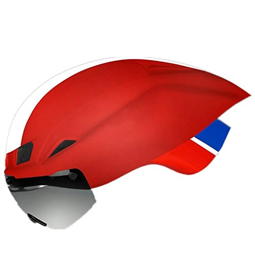 Mountain Bike Helmet : QPLNTCQ Motorcycle Helmet Cycling Helmet Men and Women Bicycle Integrated Molding EPS Helmet Mountain Bike Road Helmet with Goggles (Color : Red, Size : Free)