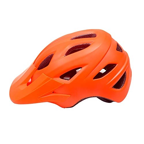 Mountain Bike Helmet : QPLNTCQ Motorcycle Helmet Cycling Safety Helmet for Adult Mountain Bike Helmet Protection Outdoor Sport Equipment PC Shell Helmet (Color : Orange, Size : Free)
