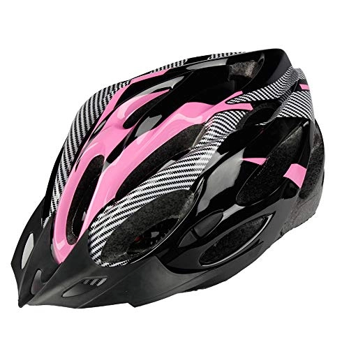 Mountain Bike Helmet : QPLNTCQ Motorcycle Helmet Mountain Bicycle Helmet 21 Vents Cycle Helmet Safety Helmet for Outdoor Sport Riding Bike Comfortable (Color : Pink, Size : Free)