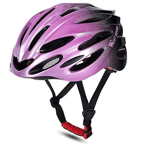 Mountain Bike Helmet : QSCTYG Bicycle Helme Cycling Helmet Women Men Lightweight Breathable Intergrally-molded MTB Bicycle Helmet Sport Road Bike Equipment bicycle helmet 254 (Color : B Style Black Pink)
