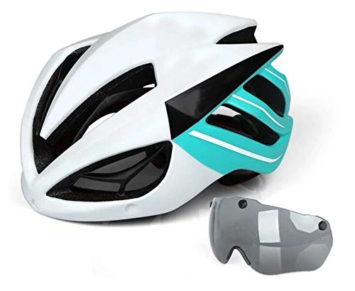 Mountain Bike Helmet : Radiancy Inc Cycling Helmet Goggles Glasses Integrated Male and Female Safety Hat Mountain Bike Equipment (white)