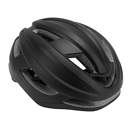 Mountain Bike Helmet : Road Bicycle Helmet, Removable Lining Heat Dissipation Breathable Mountain Bike Helmet for Riding (Matte Black)