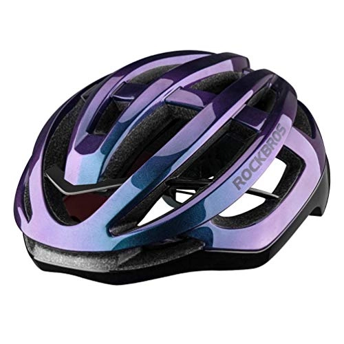 Mountain Bike Helmet : ROCKBROS Bike Helmet, 18 Vents Cycle Helmet, Lightweight Bicycle Cycling Helmet for Adults, Magnetic Buckle Adjustable Straps Road Mountain Bike for Men and Women (Fits Head Sizes 55-61cm)
